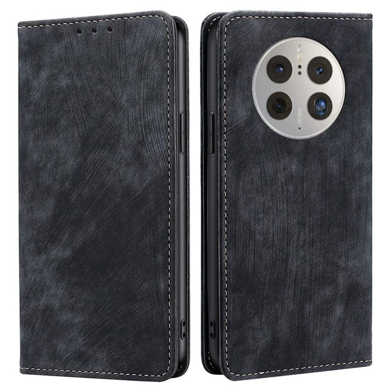 Folio Cover Huawei Mate 50 Pro Custodia in pelle Ecopelle Retrò