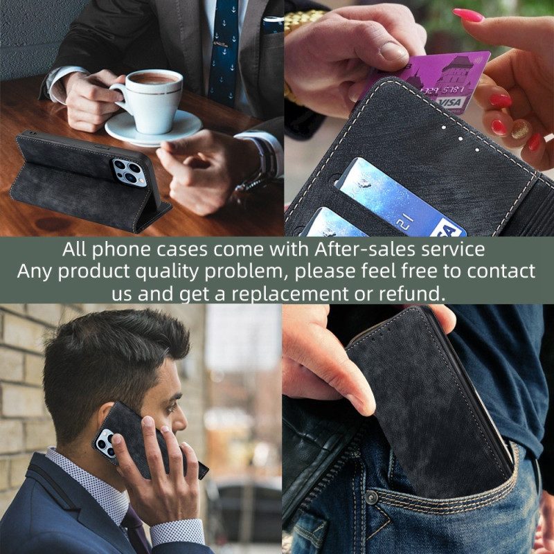 Folio Cover Huawei Mate 50 Pro Custodia in pelle Ecopelle Retrò