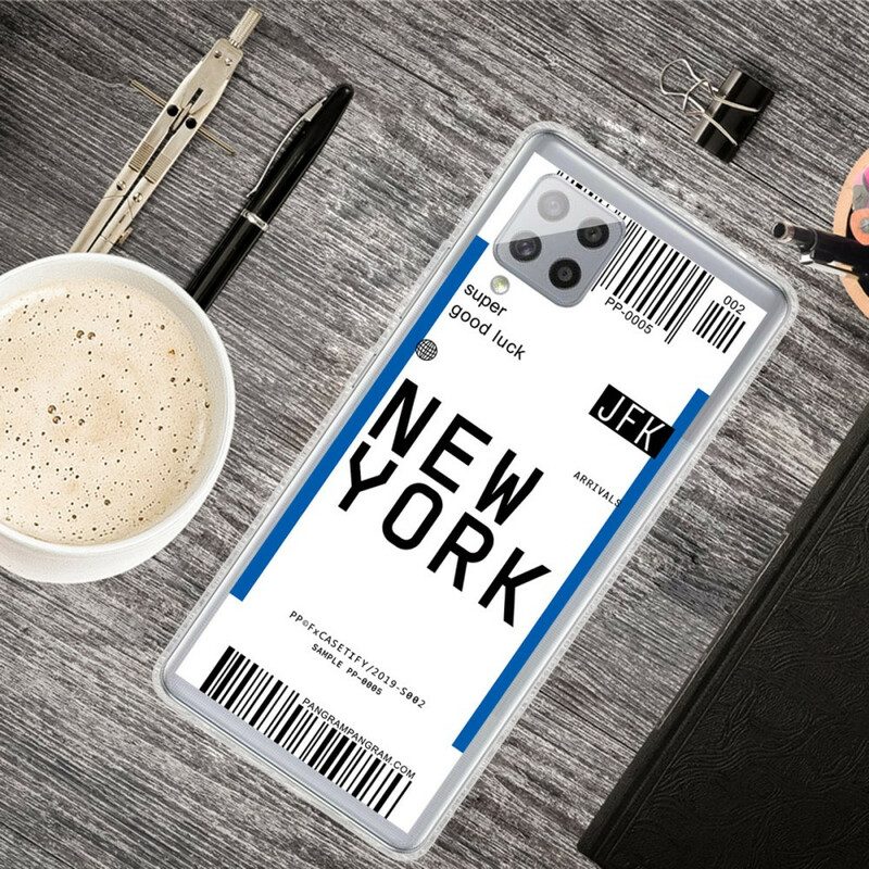 Cover Samsung Galaxy A42 5G Carta D'imbarco Per New York