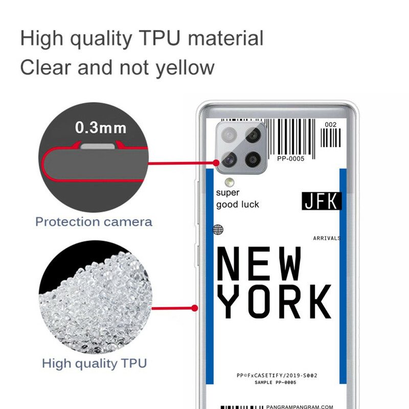 Cover Samsung Galaxy A42 5G Carta D'imbarco Per New York