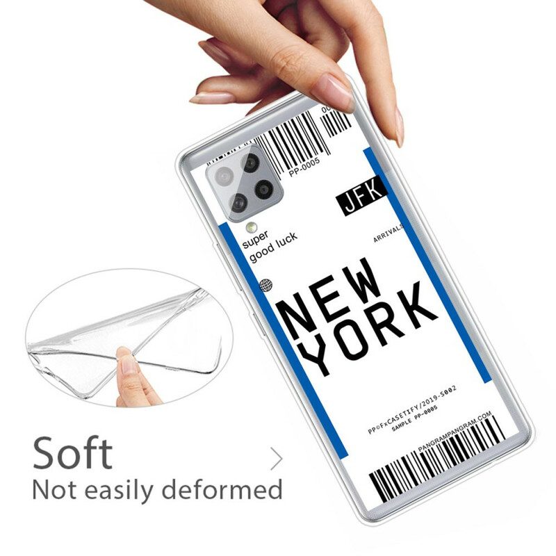 Cover Samsung Galaxy A42 5G Carta D'imbarco Per New York