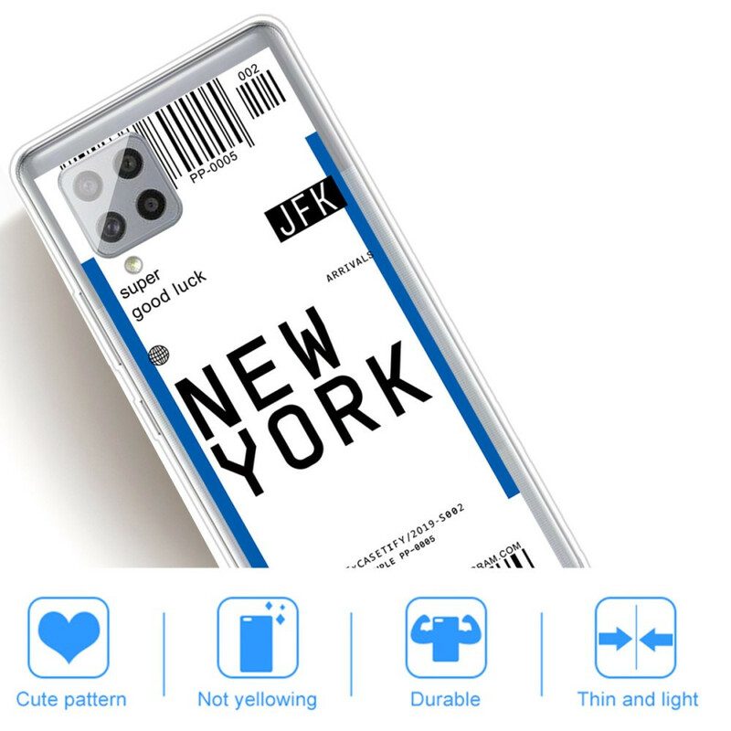 Cover Samsung Galaxy A42 5G Carta D'imbarco Per New York