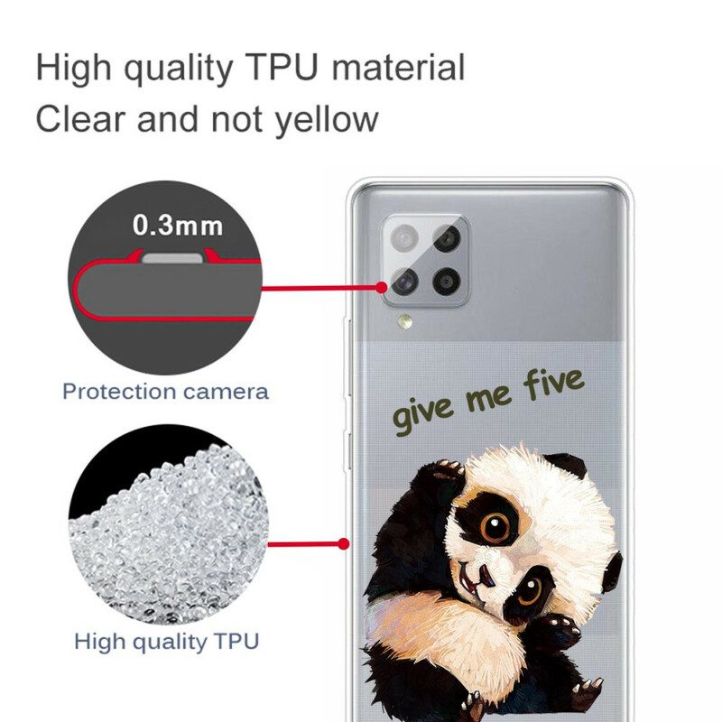 Cover Samsung Galaxy A42 5G Panda Senza Soluzione Di Continuità Dammi Cinque