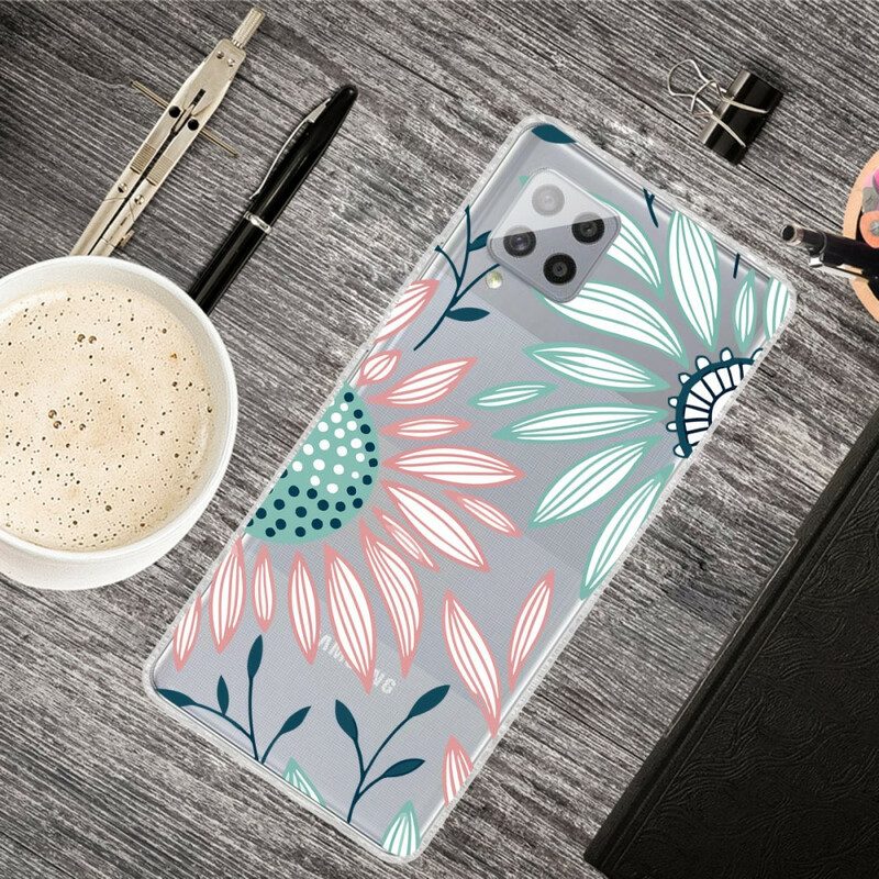 Cover Samsung Galaxy A42 5G Un Fiore Trasparente