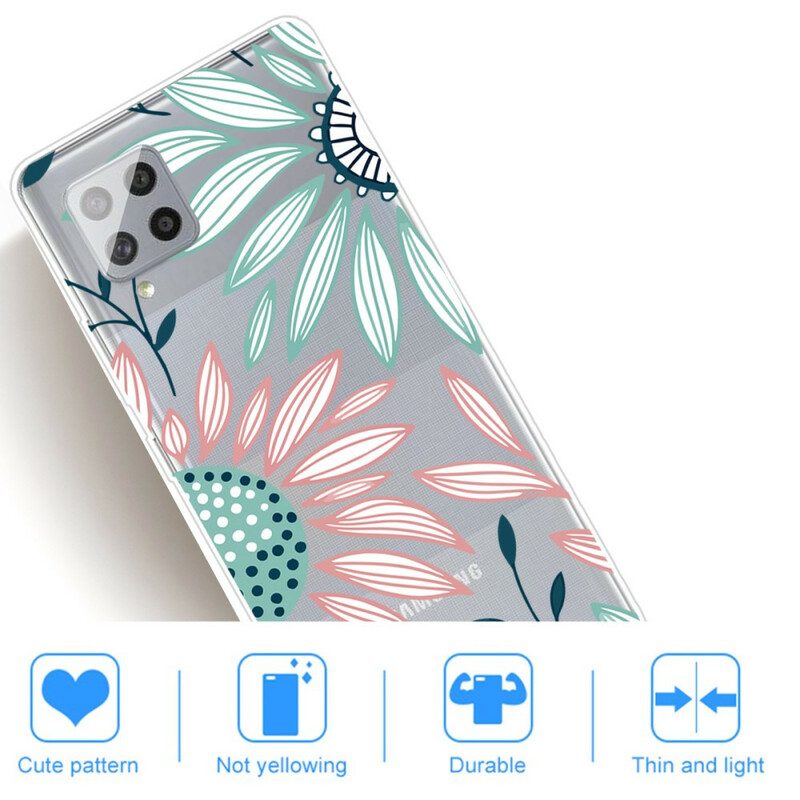 Cover Samsung Galaxy A42 5G Un Fiore Trasparente