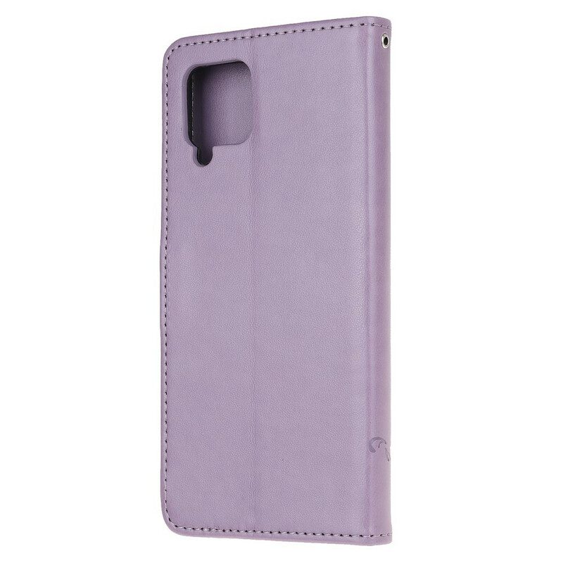 Custodia A Portafoglio Samsung Galaxy A42 5G Perizoma Farfalle E Fiori