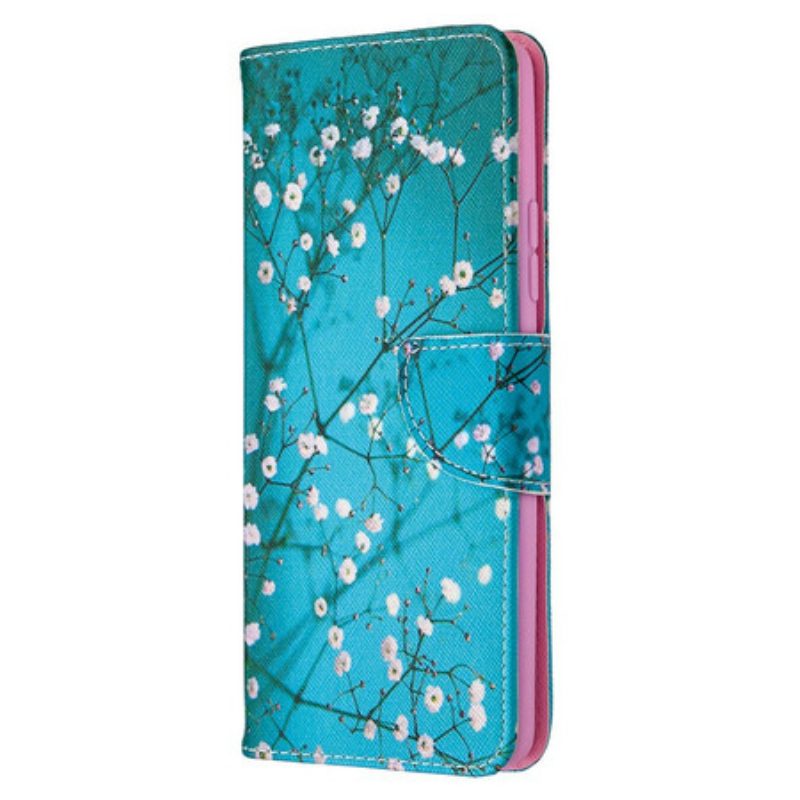 Custodia in pelle Samsung Galaxy A42 5G Albero In Fiore