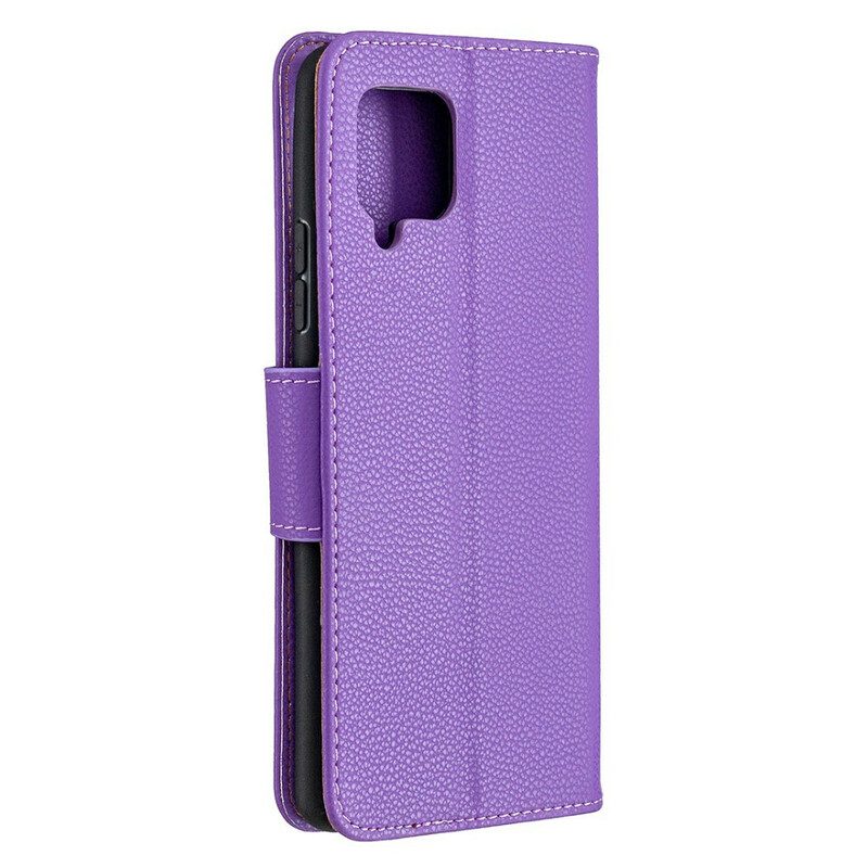 Custodia in pelle Samsung Galaxy A42 5G Folio Cover Litchi Rabat Obliquo