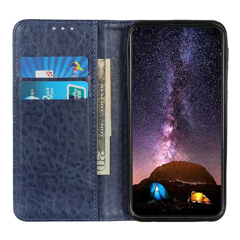 Folio Cover Samsung Galaxy A42 5G Custodia in pelle Stile Pelle Sobrietà