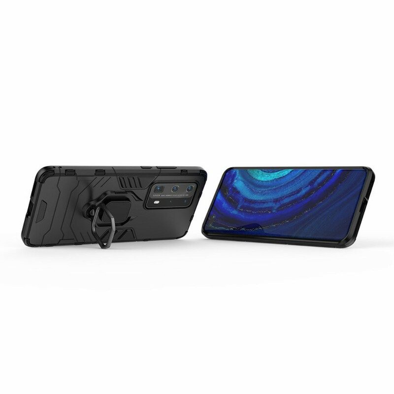 Cover Huawei P40 Pro Plus Anello Resistente