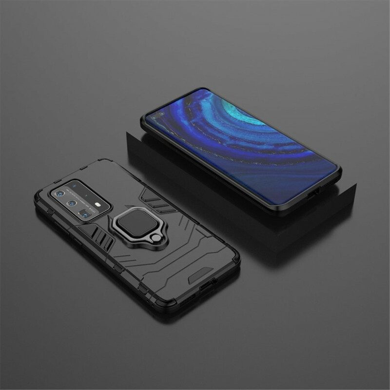 Cover Huawei P40 Pro Plus Anello Resistente