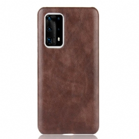 Cover Huawei P40 Pro Plus Litchi Performance Effetto Pelle