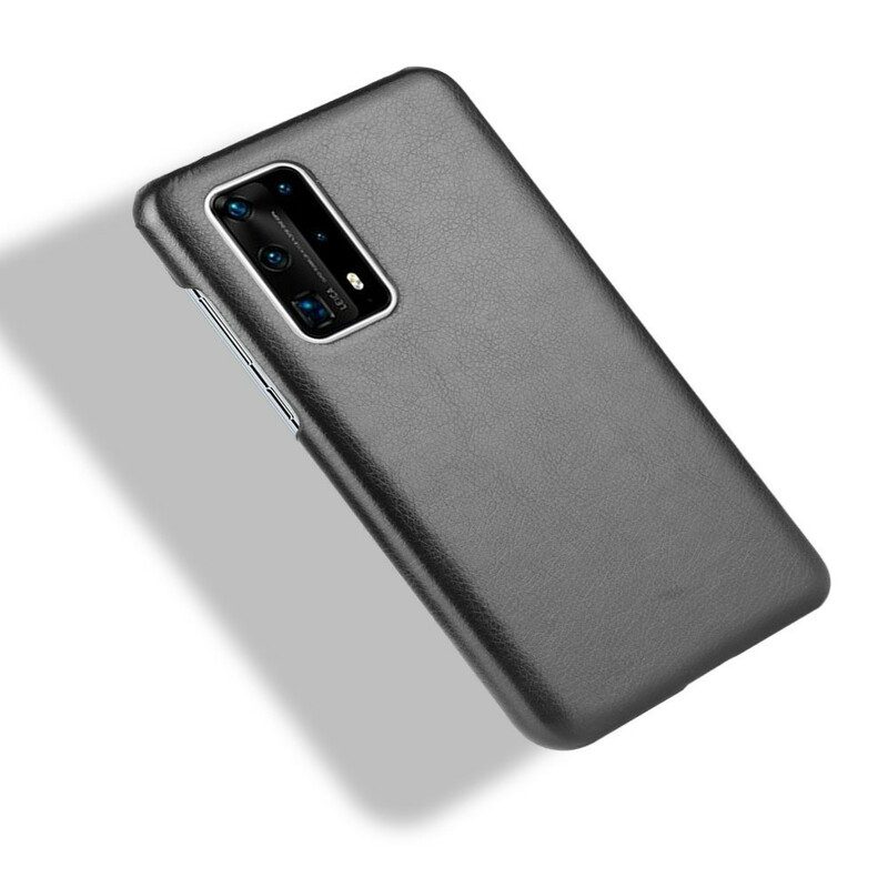 Cover Huawei P40 Pro Plus Litchi Performance Effetto Pelle