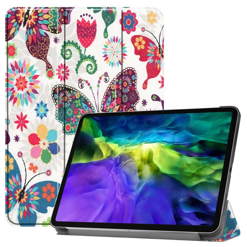 Custodia iPad Pro 11" (2020) Farfalle E Fiori Retrò