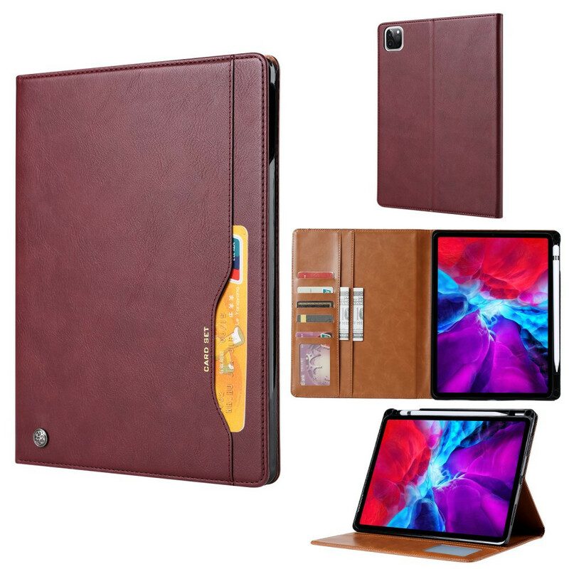 Folio Cover iPad Pro 11" (2020) Portamatite Assorbito In Pelle