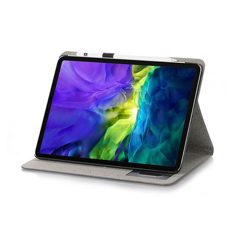 Folio Cover iPad Pro 11" (2020) Trama Trasversale Di Giunzione In Pelle