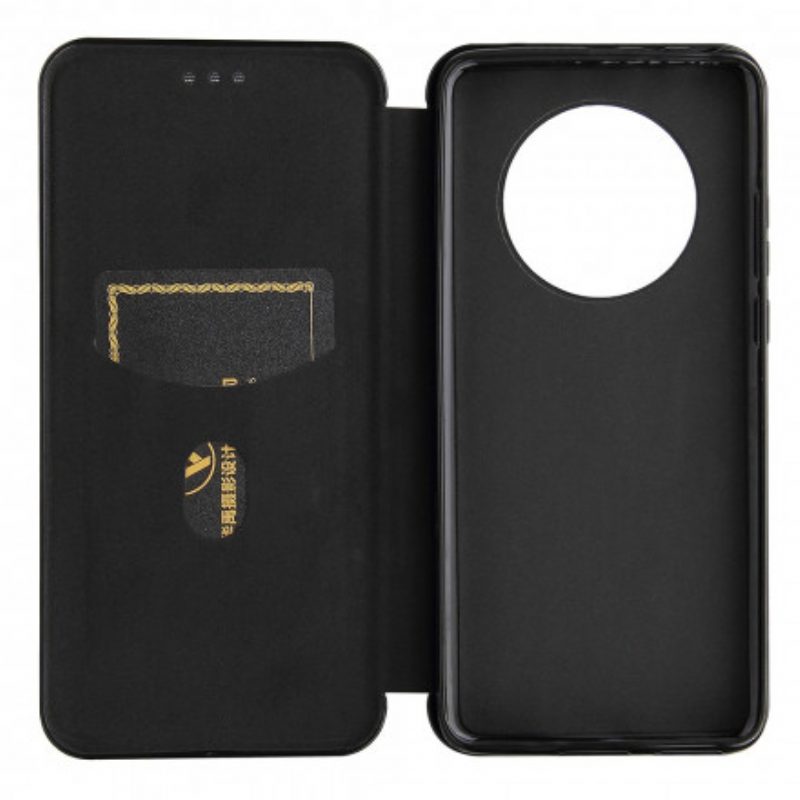 Folio Cover Huawei Mate 40 Pro Custodia in pelle Fibra Di Carbonio