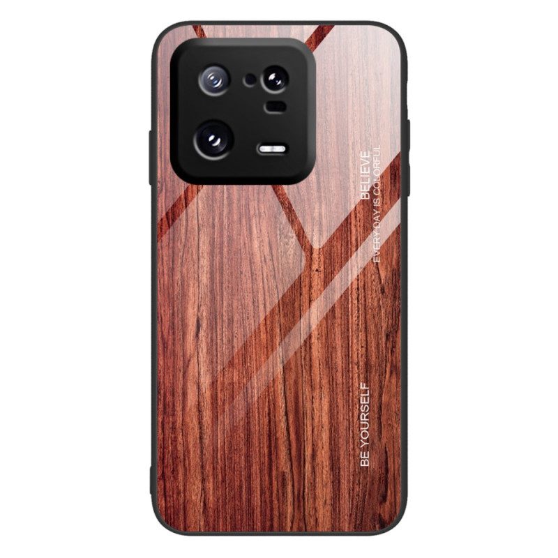 Cover Xiaomi 13 Pro Design In Legno Vetro Temperato