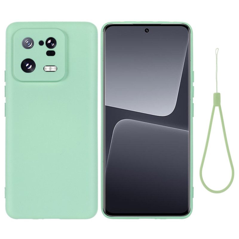 Cover Xiaomi 13 Pro Silicone Liquido Con Cordino