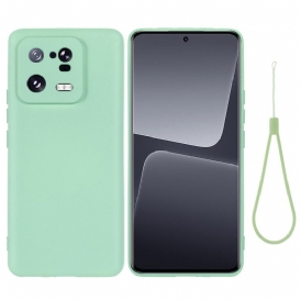 Cover Xiaomi 13 Pro Silicone Liquido Con Cordino