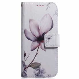 Custodia A Portafoglio Xiaomi 13 Pro Fiore Rosa Strappy