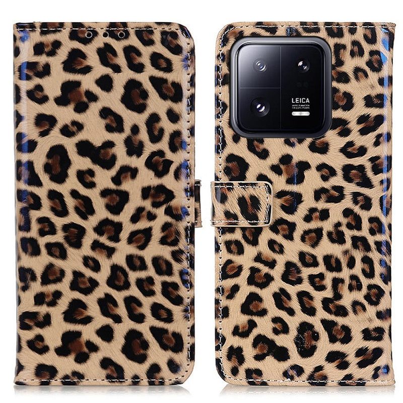 Custodia A Portafoglio Xiaomi 13 Pro Leopardo