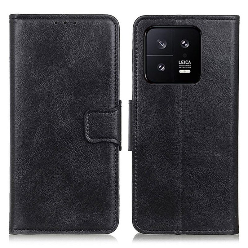 Custodia in pelle Xiaomi 13 Pro Chiusura In Pelle Stile Reversibile