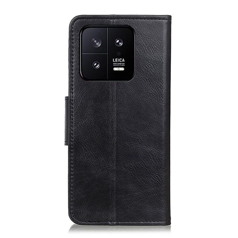 Custodia in pelle Xiaomi 13 Pro Chiusura In Pelle Stile Reversibile