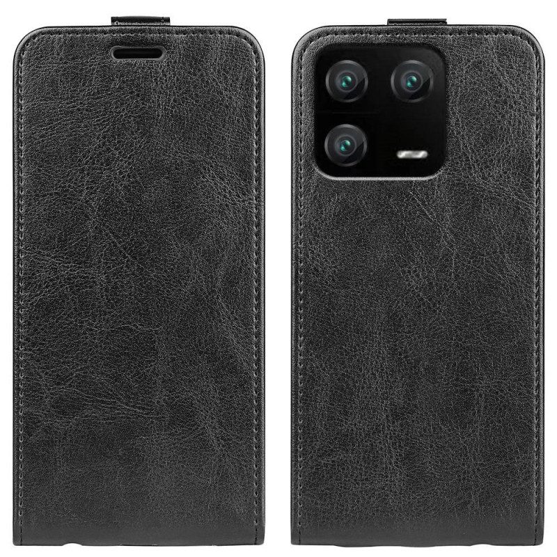 Custodia in pelle Xiaomi 13 Pro Folio Cover Ribalta Verticale Effetto Pelle