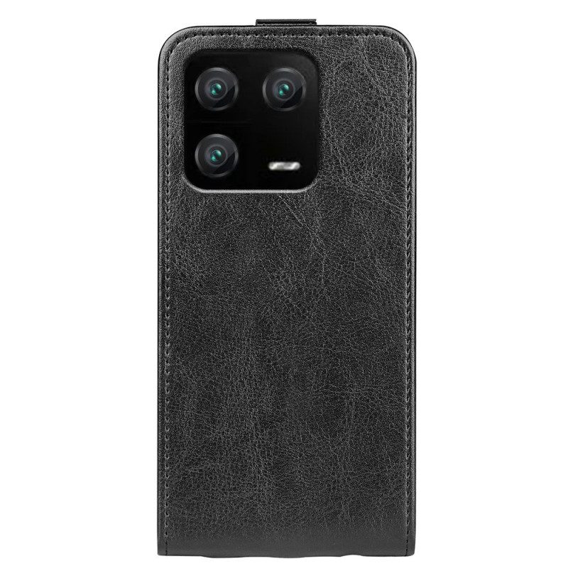 Custodia in pelle Xiaomi 13 Pro Folio Cover Ribalta Verticale Effetto Pelle