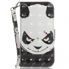 Custodia in pelle Xiaomi 13 Pro Panda Arrabbiato Con Cordino