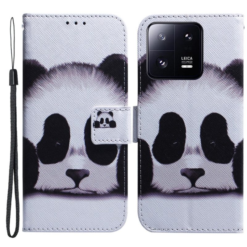 Custodia in pelle Xiaomi 13 Pro Panda Strappy