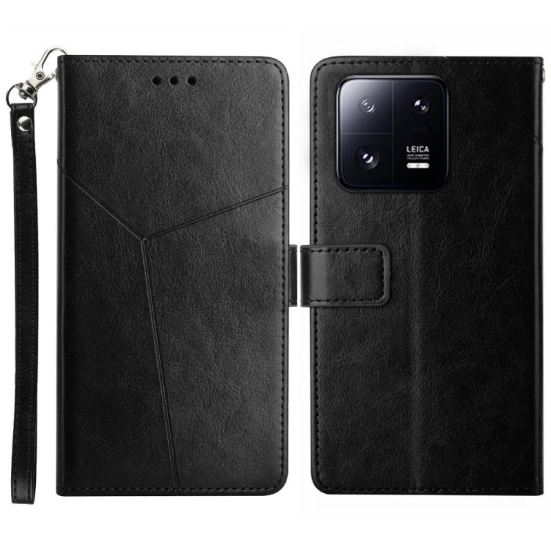 Custodia in pelle Xiaomi 13 Pro Y Strappy Design