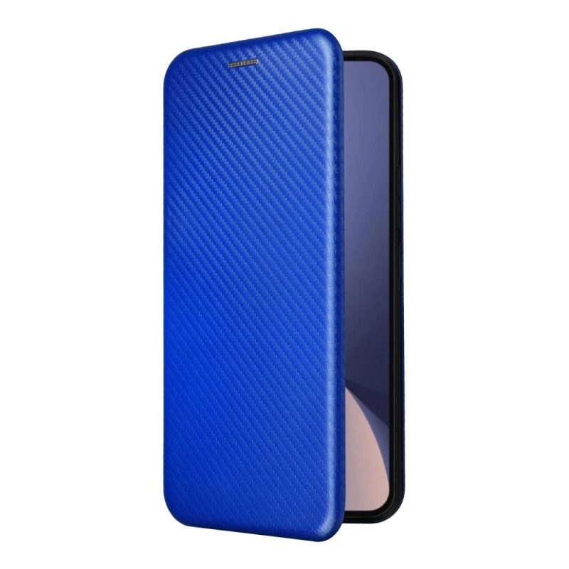 Folio Cover Xiaomi 13 Pro Custodia in pelle Fibra Di Carbonio