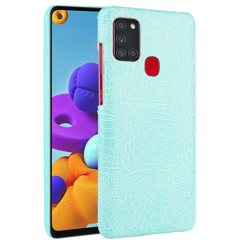 Cover Samsung Galaxy A21s Effetto Pelle Di Coccodrillo