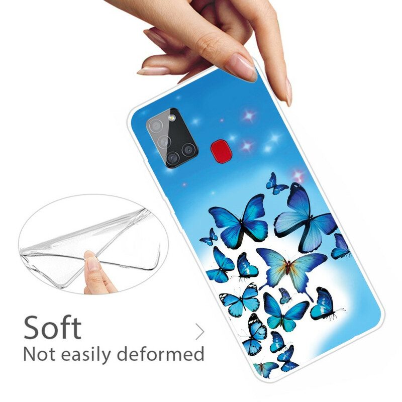 Cover Samsung Galaxy A21s Farfalle Farfalle