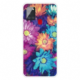 Cover Samsung Galaxy A21s Fiori Flessibili