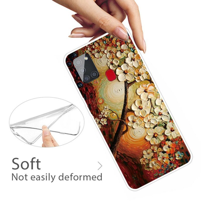 Cover Samsung Galaxy A21s Fiori Flessibili