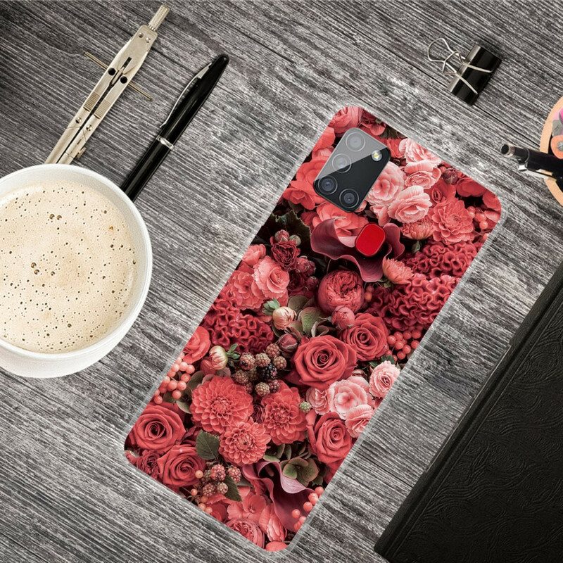 Cover Samsung Galaxy A21s Fiori Intensi