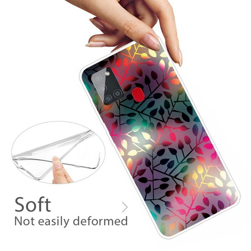 Cover Samsung Galaxy A21s Foglie