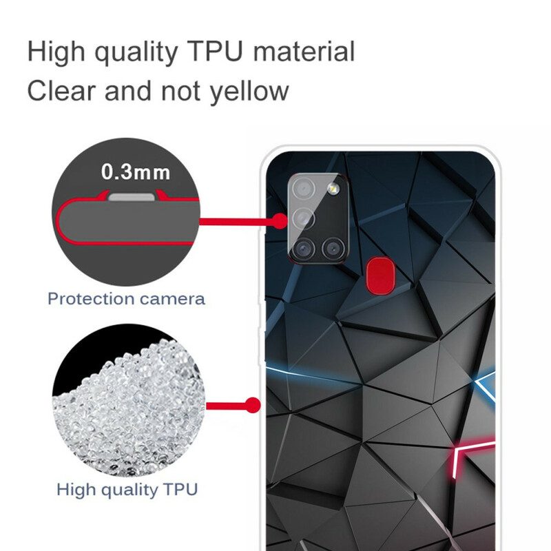 Cover Samsung Galaxy A21s Geometria Flessibile