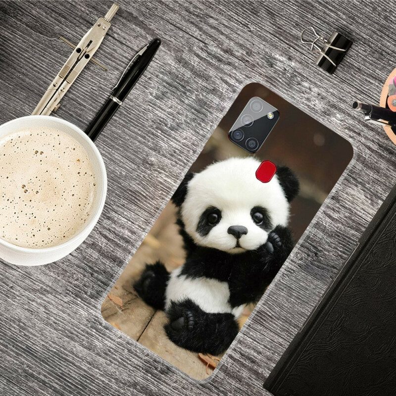 Cover Samsung Galaxy A21s Panda Flessibile