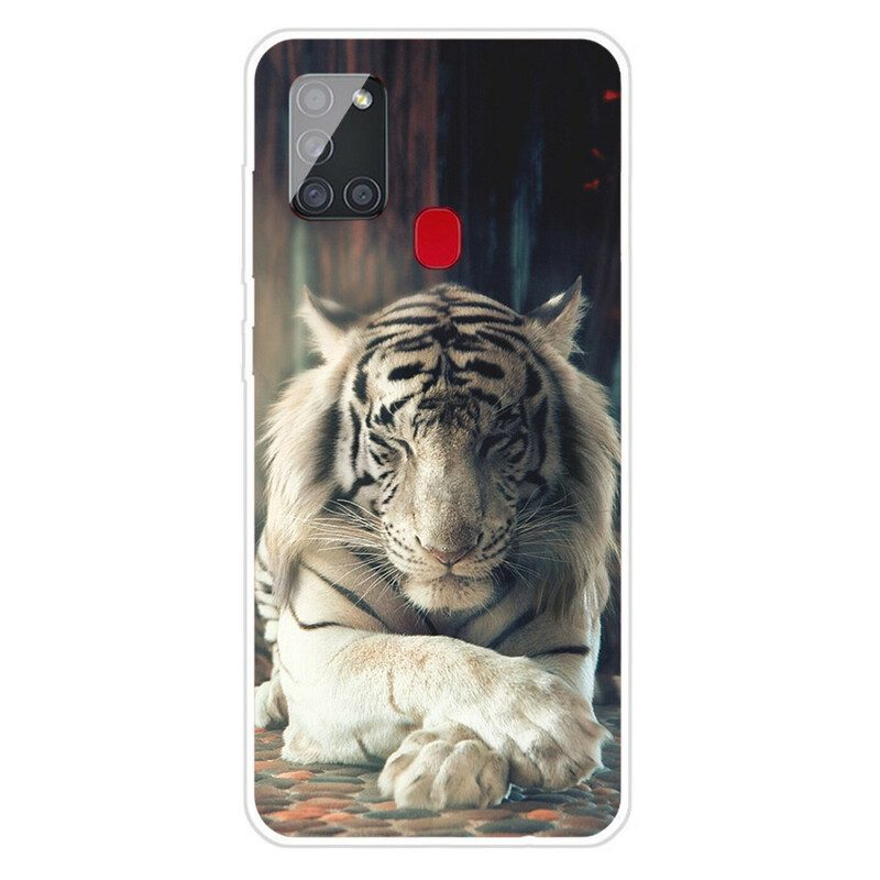 Cover Samsung Galaxy A21s Tigre Flessibile