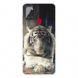 Cover Samsung Galaxy A21s Tigre Flessibile