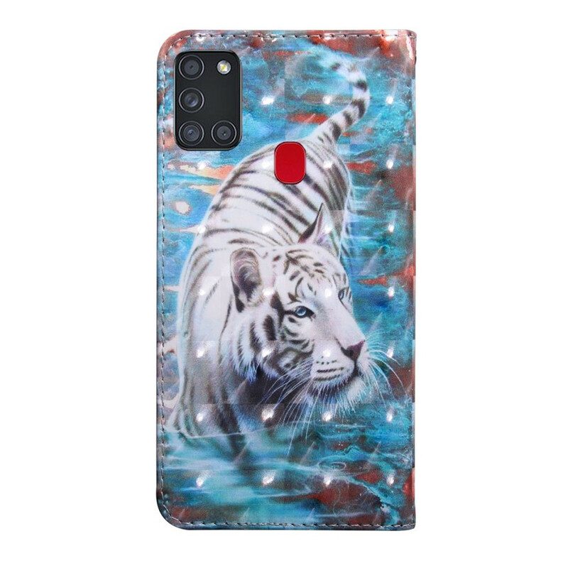 Custodia A Portafoglio Samsung Galaxy A21s Tigre In Acqua