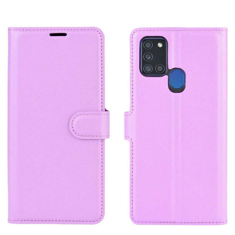 Custodia in pelle Samsung Galaxy A21s Classico