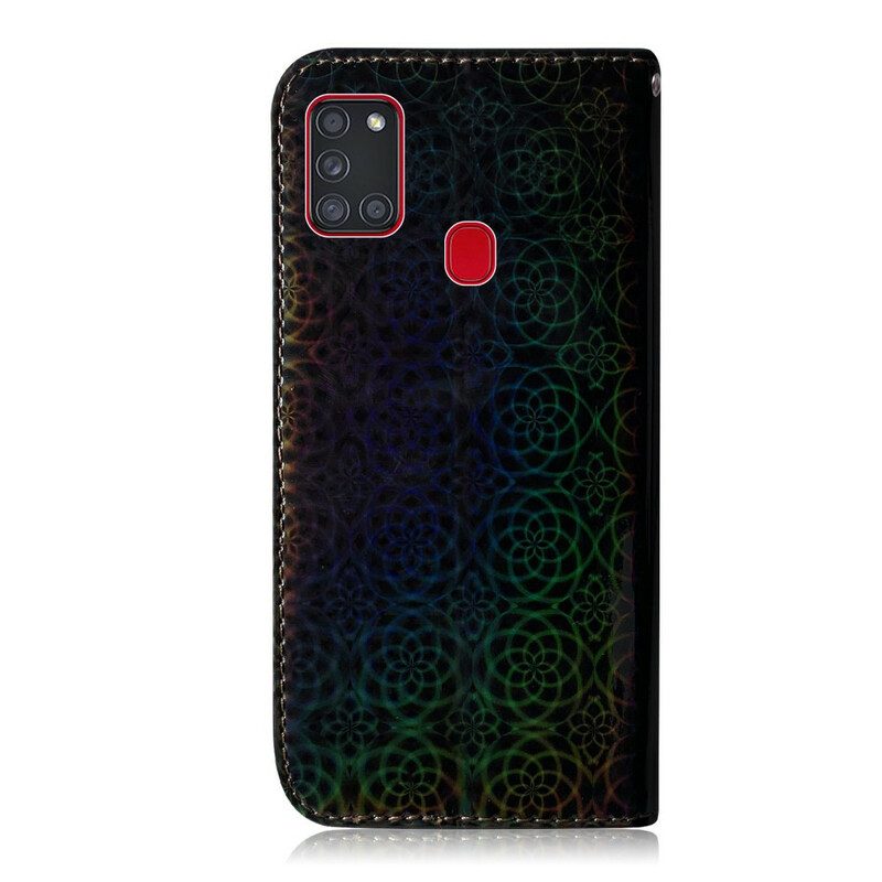 Custodia in pelle Samsung Galaxy A21s Colore Puro