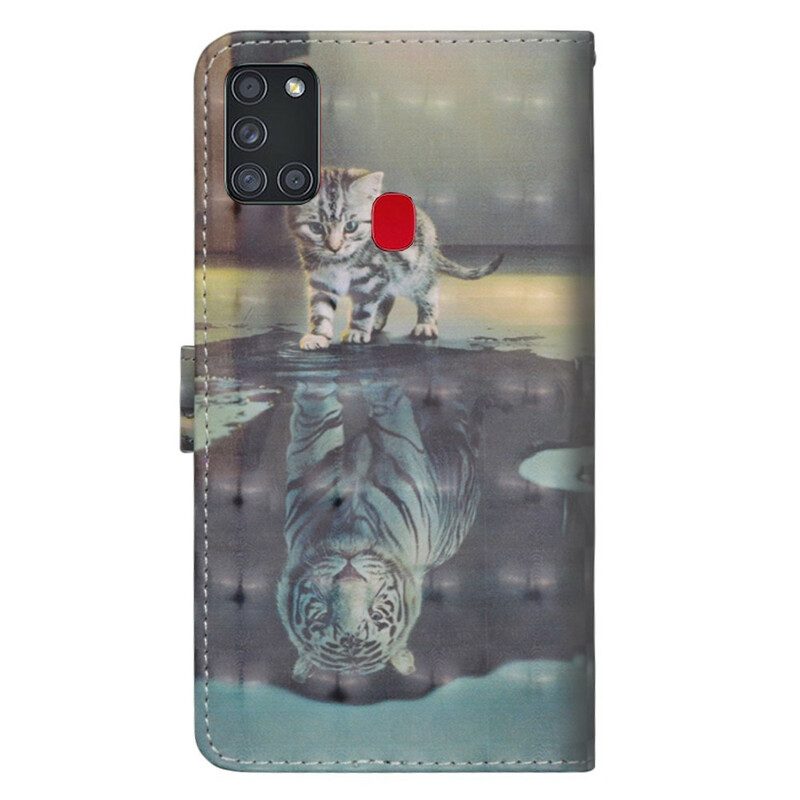 Custodia in pelle Samsung Galaxy A21s Ernesto La Tigre