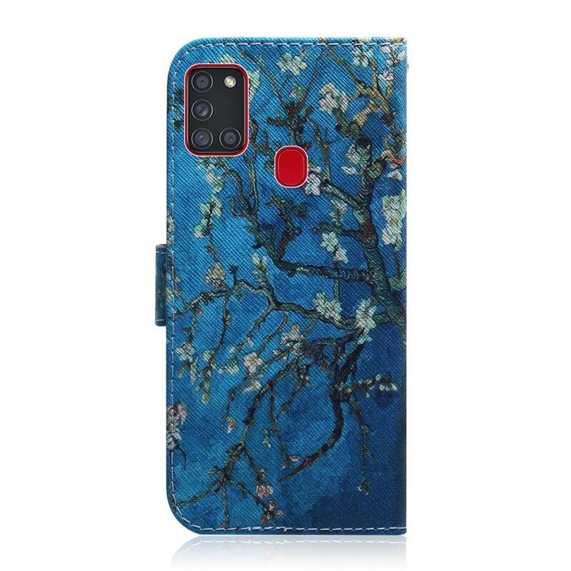 Custodia in pelle Samsung Galaxy A21s Ramo Di Un Albero In Fiore