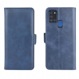 Folio Cover Samsung Galaxy A21s Custodia in pelle Doppio Lembo